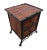 Asian Vintage Nightstand Cabinet Double Drawers Bamboo / Wicker and Iron Petite Size For Sale - Image 3 of 14