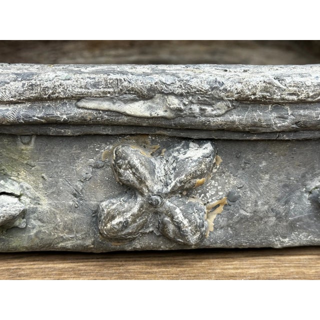 Metal Antique Georgian British Small Poppy Window Sill Outdoor Garden Planter Sculpture For Sale - Image 7 of 10