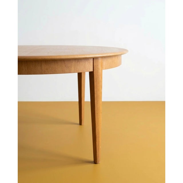 Vintage Danish Round Table with Shaped Edge, 1950s For Sale - Image 6 of 8