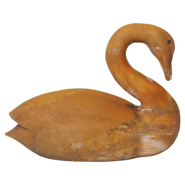 Life-Size Wooden Swan, 1970s For Sale - Image 17 of 17