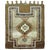 Vintage Turkish tribal throw rug featuring thick fringes in one end, circa mid-20th century, measures: 3'8" x 4'2".
