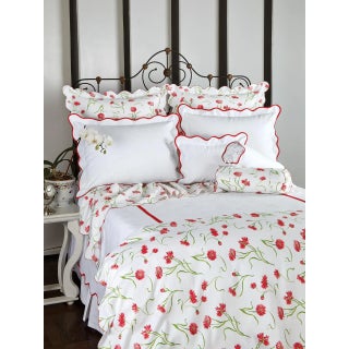 Blossoming Duvet Cover in Red in Twin For Sale