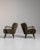 1940s Mid-Century Modern Green Wood Pair of Club Chairs For Sale - Image 9 of 13