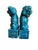 Blue Set of 2, 1970s Blue Foo Dog Guardian Lion Ceramics Set For Sale - Image 8 of 10