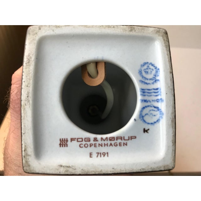 Royal Copenhagen Blue Ceramic Table Lamp by Nils Thorsson for Royal Copenhagen & Fog & Morup, 1970s For Sale - Image 4 of 10