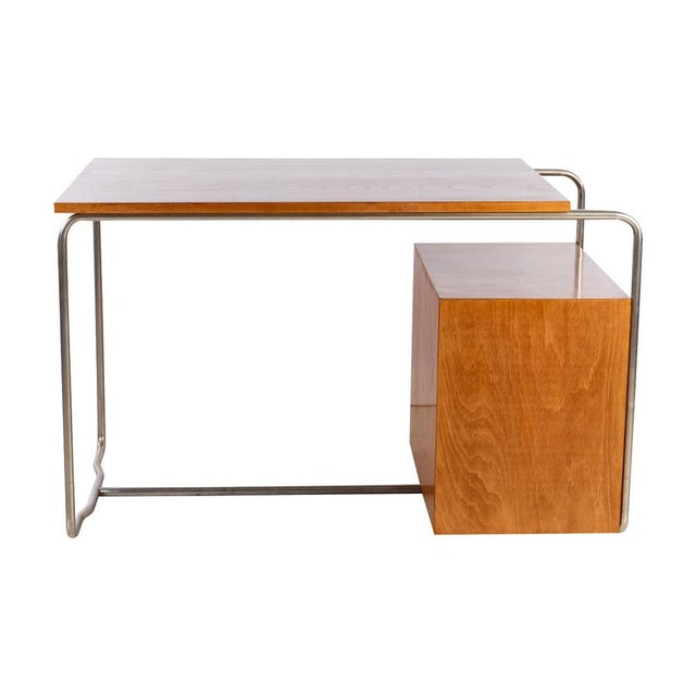 Bauhaus Desk with Drawer Unit, 1930s For Sale - Image 6 of 7