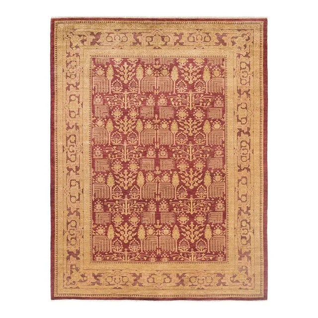 Eclectic Collection Hand-Knotted Area Rug - Orange 9' 2" x 12' 0" For Sale - Image 4 of 4