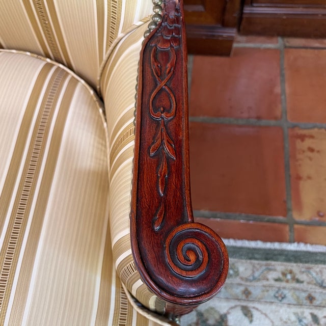 Late 20th Century Late 20th Century Wing Accent Chair For Sale - Image 5 of 12