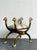 Mid 20th Century Vintage Egyptian Revival Gilt Ram’s Head Curule Seat For Sale - Image 5 of 15