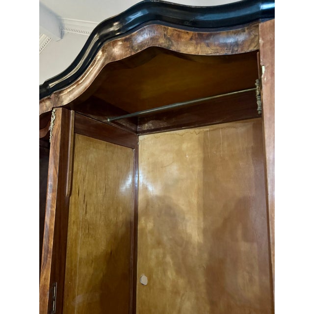 Antique Italian Venetian Burl Walnut Triple Armoire For Sale - Image 10 of 12
