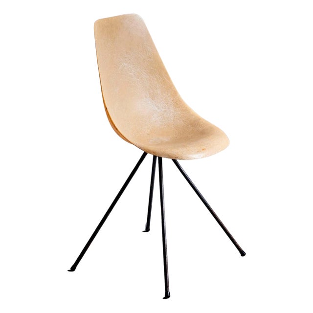 French Fiberglass Chair by Jean-René Picard for S.E.T.A, 1950s For Sale