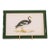 Antique Hand Colored Goose Engraving (C. 1865) | in Contemporary Green Lacquer Frame For Sale