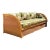 Vintage Braided Rattan Magnolia Print Sofa For Sale