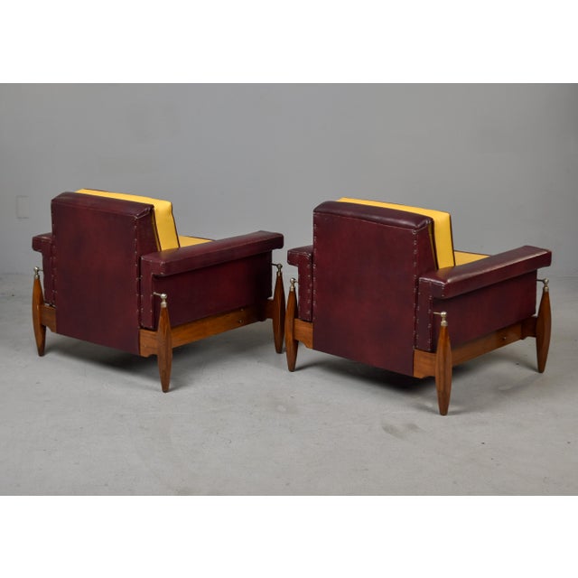 Gigi Radice Pair Mid Century Italian Arm Chairs Attrib to Gigi Radice For Sale - Image 4 of 12