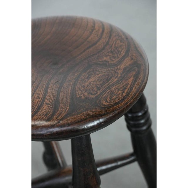 English Antique Windsor Stool, 18th Century For Sale - Image 11 of 12