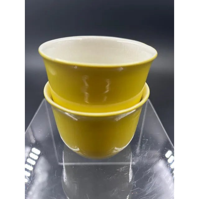 Early 20th Century Early 20th Century Empire Ware Yellow Trinket Dishes- a Pair For Sale - Image 5 of 12