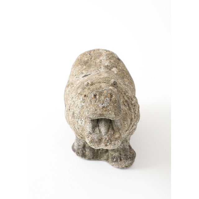 English Composite Stone Hippopotamus Garden Ornament, English 20th Century For Sale - Image 3 of 11