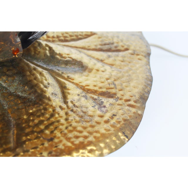 Vintage Waterlily Table Lamp by Tommaso Barbi for Bottega Gadda, Italy, 1960s For Sale - Image 9 of 10