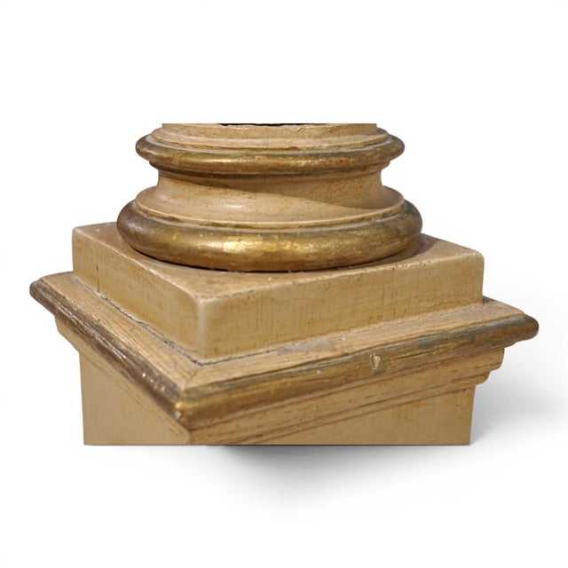 Antique Sculptural Church Candleholder in Wood, 1860 For Sale - Image 9 of 14