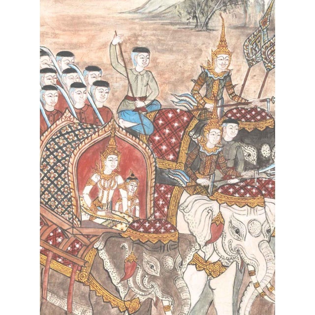 Figurative Buddhist School Vessantara Jataka Gouache, 19th C. For Sale - Image 3 of 5