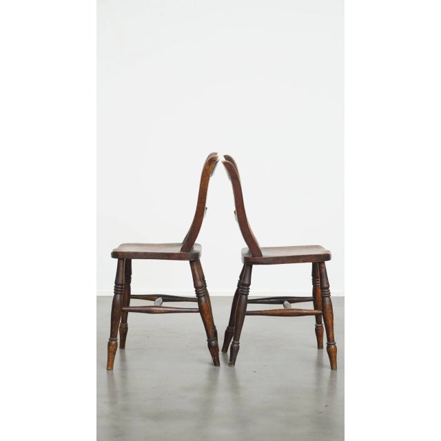 Antique English Oxford Dining Chairs, Set of 12 For Sale - Image 5 of 15