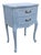 French Shabby Chic Serpentine Painted Gray Nightstand Side End Table 6635 For Sale