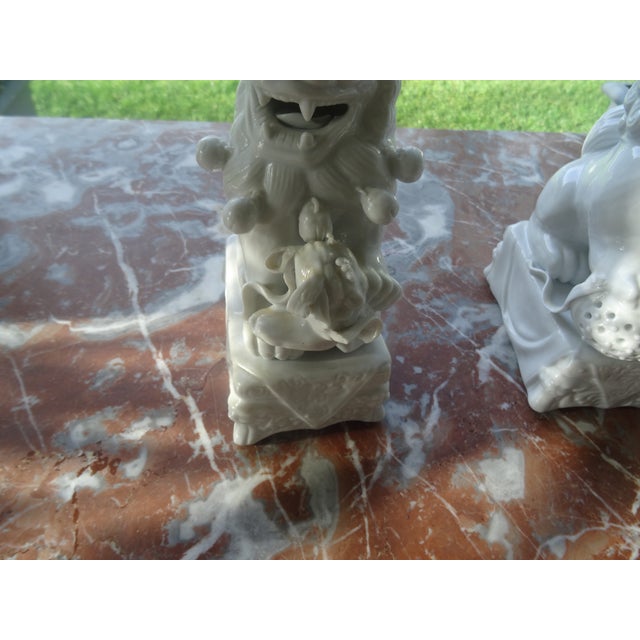 Vintage Blanc De Chine Foo Dogs For Sale In Los Angeles - Image 6 of 6