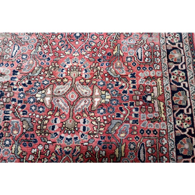 1950s Vintage Persian Hamadan Handmade Rug 3.3' X 4.11' 1950s For Sale - Image 5 of 12