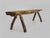 Wood Low Brutalist Folk Art Wood Bench, 1960s For Sale - Image 7 of 11