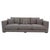 2000 - 2009 Large Square Arm Sofa in Soft Grey Check Fabric by George Smith For Sale - Image 5 of 7