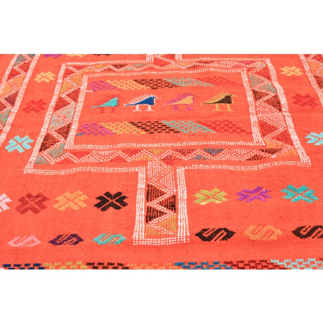 Late 20th Century Vintage Moroccan Rug - 4'9'' X 3' For Sale - Image 4 of 5