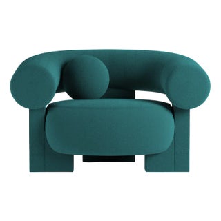 Cassete Armchair in Boucle Ocean Blue by Alter Ego for Collector For Sale