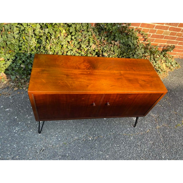1960s Mid Century Danish Teak Media & Vinyl Record Cabinet For Sale - Image 10 of 10
