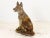 This exquisite mid-20th-century concrete Shepherd dog, covered in moss, exudes timeless elegance with an honest patina....