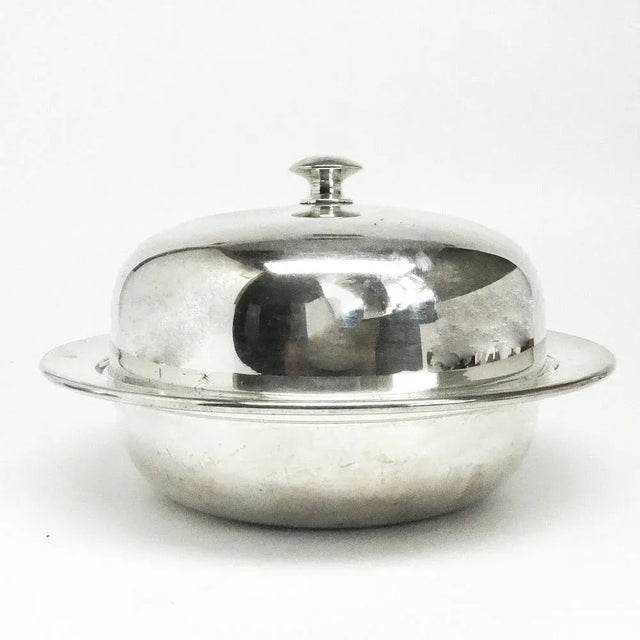 Metal Art Deco Butter Bowl, United Kingdom, 1930s For Sale - Image 7 of 9