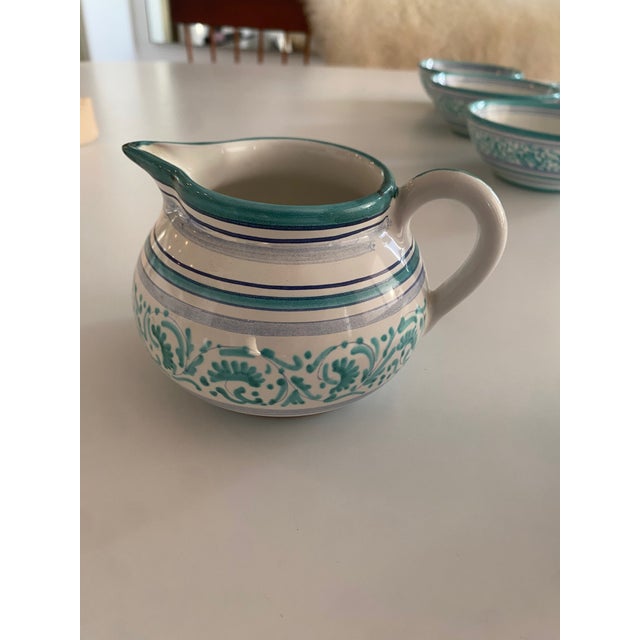 Cerámica Made in Italy Tea/Coffee Set With Bowls and Creamer For Sale - Image 9 of 12