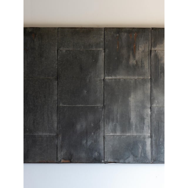 Wood Japanese Antique Tin Door "Wall Decoration" 1860s-1900s / Wabi Sabi For Sale - Image 7 of 14