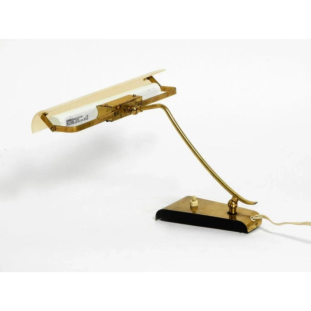 Mid-Century Modern Brass Desk Lamp with Acrylic Glass Lampshade, 1950s For Sale - Image 15 of 18