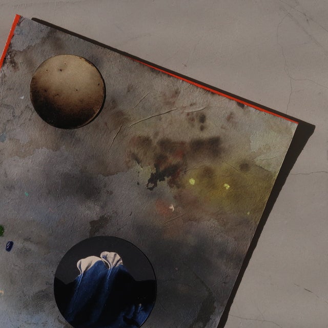 "Cosmic Silence" Contemporary Abstract Mixed Media Painting by Casey R Klein For Sale - Image 9 of 12