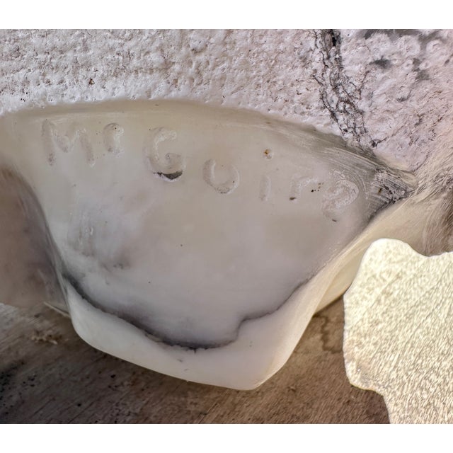 Substantial Hand-Carved Marble Owl Sculpture by Frank McGuire, Taos, New Mexico For Sale In Los Angeles - Image 6 of 11