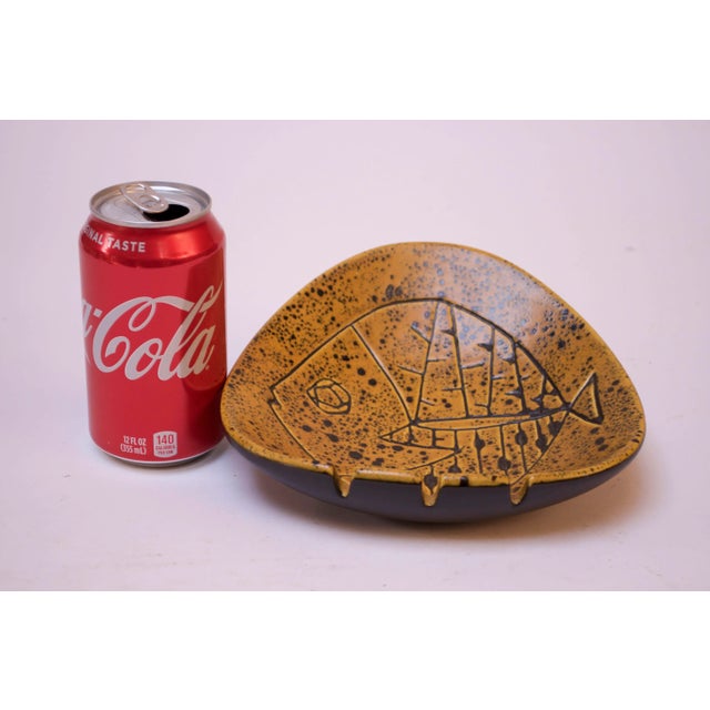 Gold Vintage Ceramic Fish Ashtray / Decorative Dish by Marc Bellaire For Sale - Image 8 of 13