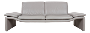 Leather Three-Seater Grey Sofa with Manual Function from Koinor