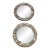 Pair of Vintage French Coquillage Seashells Round Small Mirrors For Sale