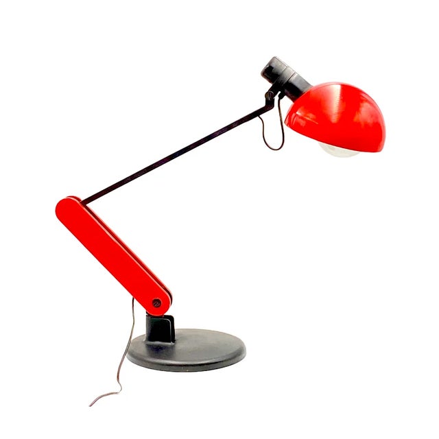 Metal Praxi Table Lamp by Bruno Gecchelin for Guzzini, Italy, 1982 For Sale - Image 7 of 10