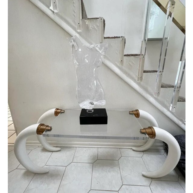 Mid-Century Modern 1970s Solid Lucite Female Body Torso Sculpture For Sale - Image 3 of 4