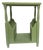 1960s Calke‑Green High‑Gloss Accent Table • Cottage Coastal Chinoiserie Style For Sale