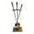 Midcentury Modern Brass Fireplace Tools -Set of 4 For Sale
