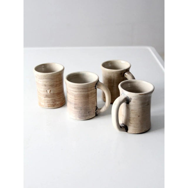 Vintage Studio Pottery Mugs Sety of 4 For Sale - Image 11 of 13