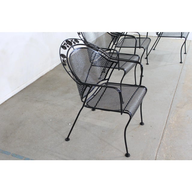 Mid-Century Modern Set of 4 Mid-Century Modern Salterini Curve Back Outdoor Arm Chairs B, Attributed For Sale - Image 3 of 4