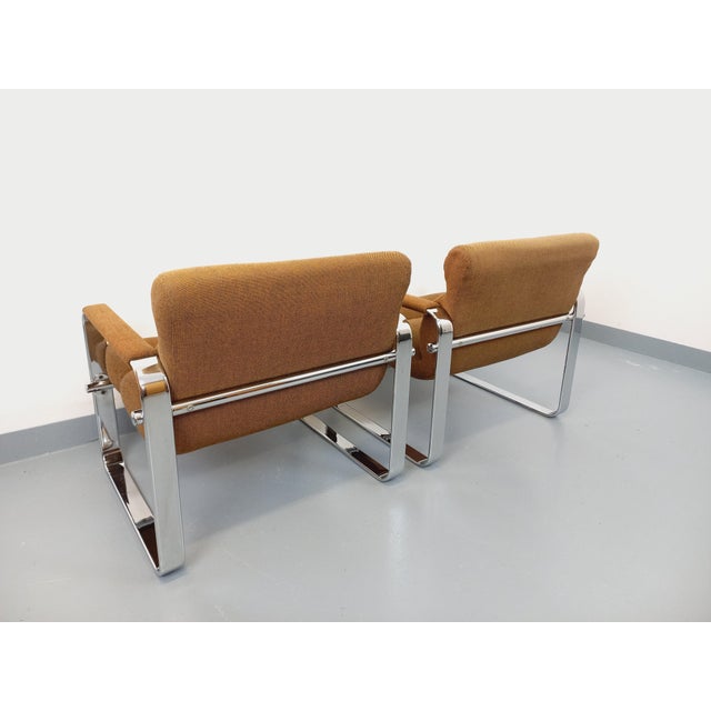 Eero Aarnio Vintage Eero Aarnio Armchairs for Framac in Fabric and Chrome from the 1960s and 70s by Eero Aarnio, 1970s, Set of 2 For Sale - Image 4 of 18